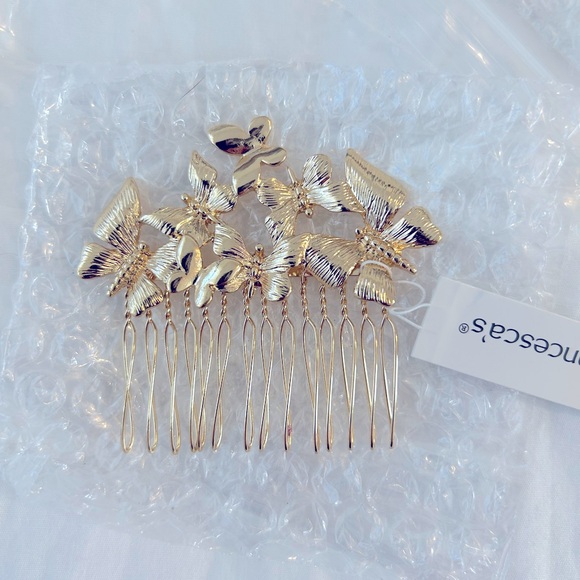 NWT TWO Francesca’s Nancee Butterfly Hair Comb BUNDLE (set of 2) - Picture 4 of 8